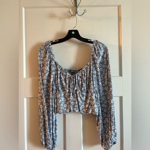 Light blue floral top